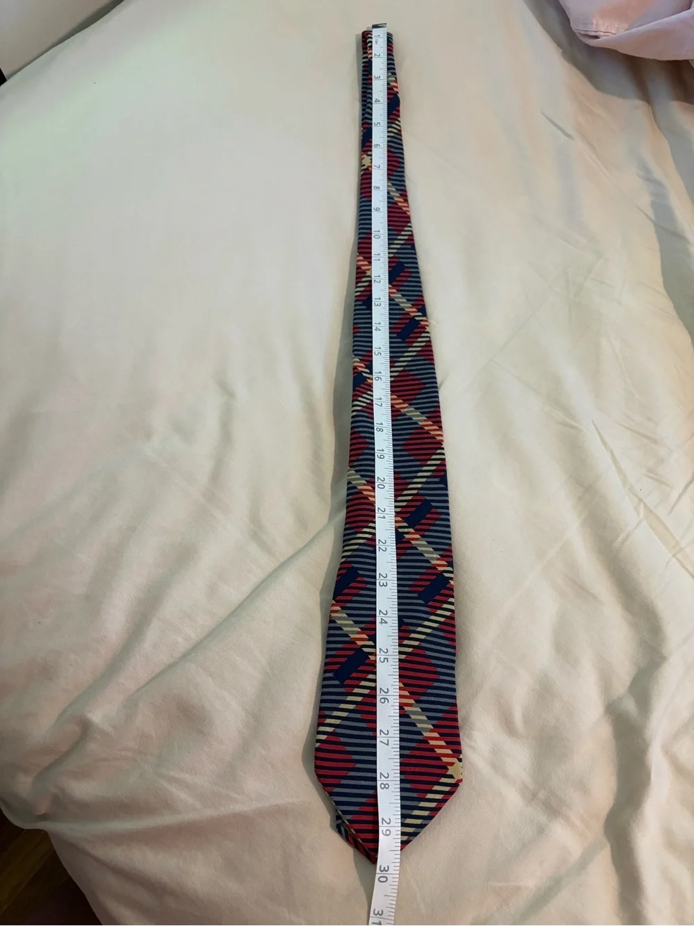 Vintage Dolce & Gabbana Blue, Red & Cream Geometric Silk Tie | Luxury |Old Money